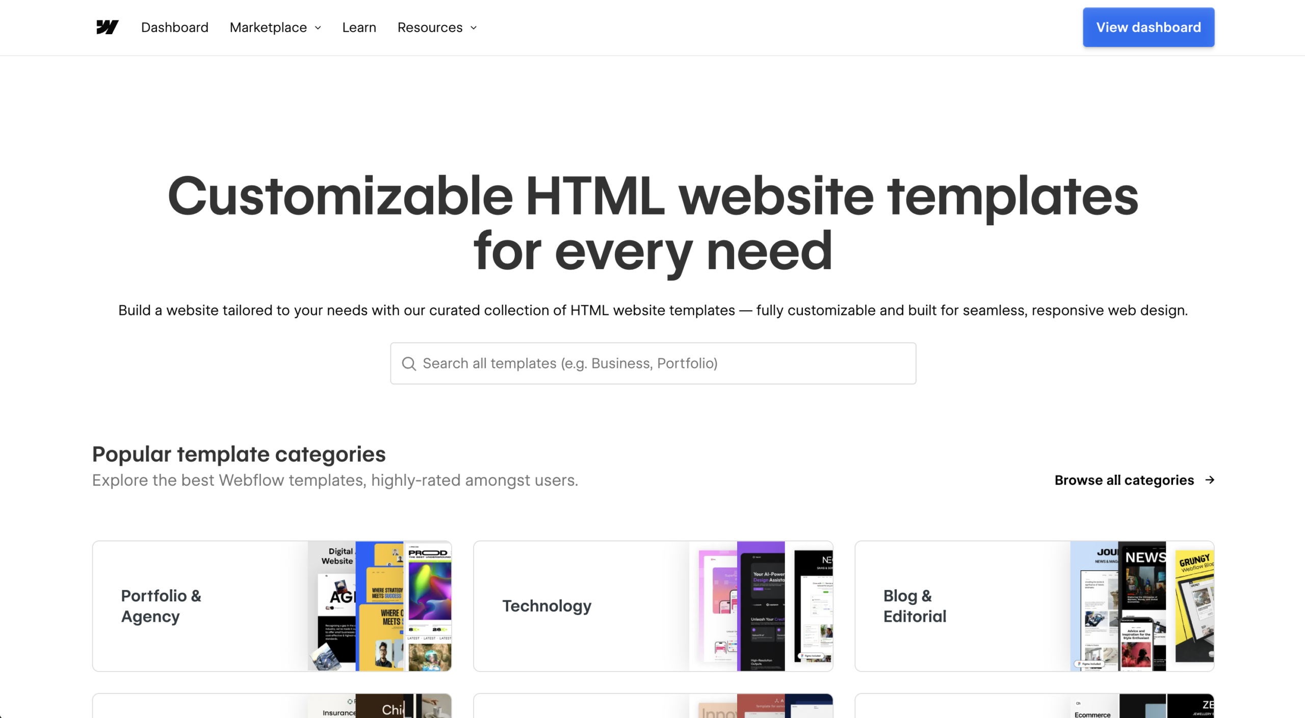 webflow review: the webflow marketplace