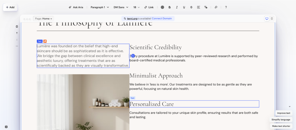 wix vs. webflow: wix editor