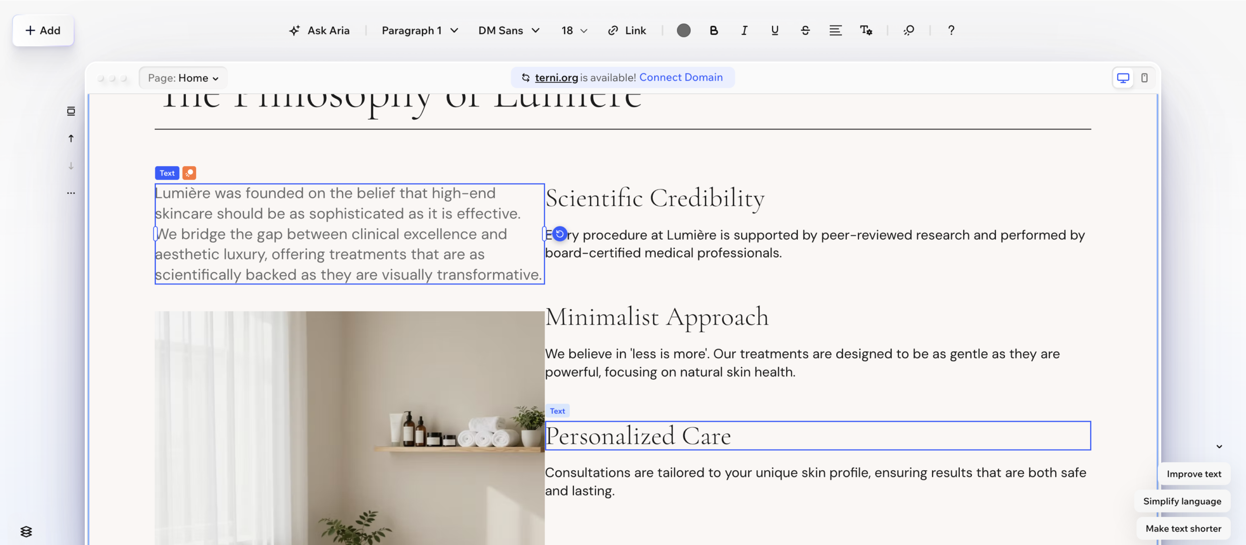 wix vs. webflow: wix editor