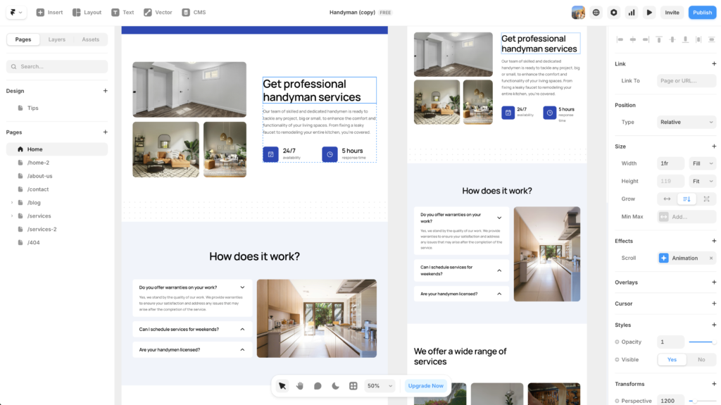webflow alternatives for small businesses - framer